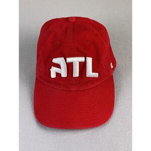 47 Brand Atlanta ATL Red Baseball Cap Adjustable Strap Embroidered Logo NBA